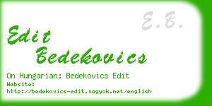 edit bedekovics business card